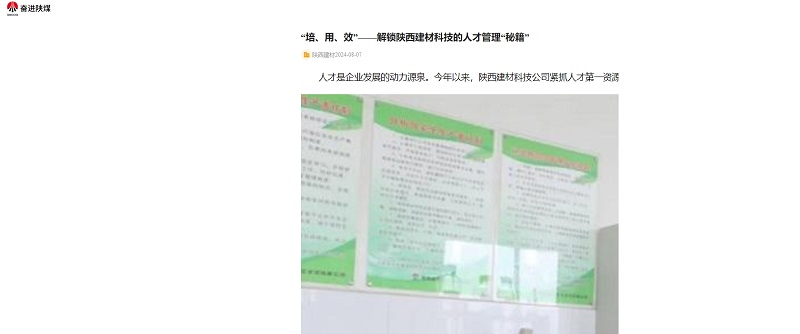 奮進陜煤、陜煤集團官網(wǎng) | “培、用、效”——解鎖陜西建材科技的人才管理“秘籍”